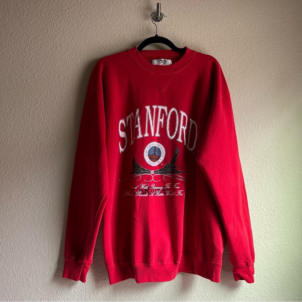 Vintage Stanford University Cardinal Large Crew Neck Sweatshirt 20/20 HVYWT